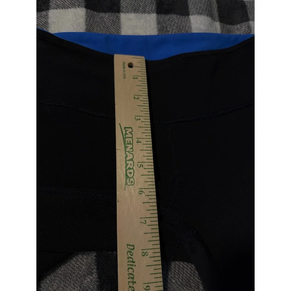 Lululemon Wunder Under Crop Reversible Leggings Black Electric Blue Size 6 - Picture 8 of 16